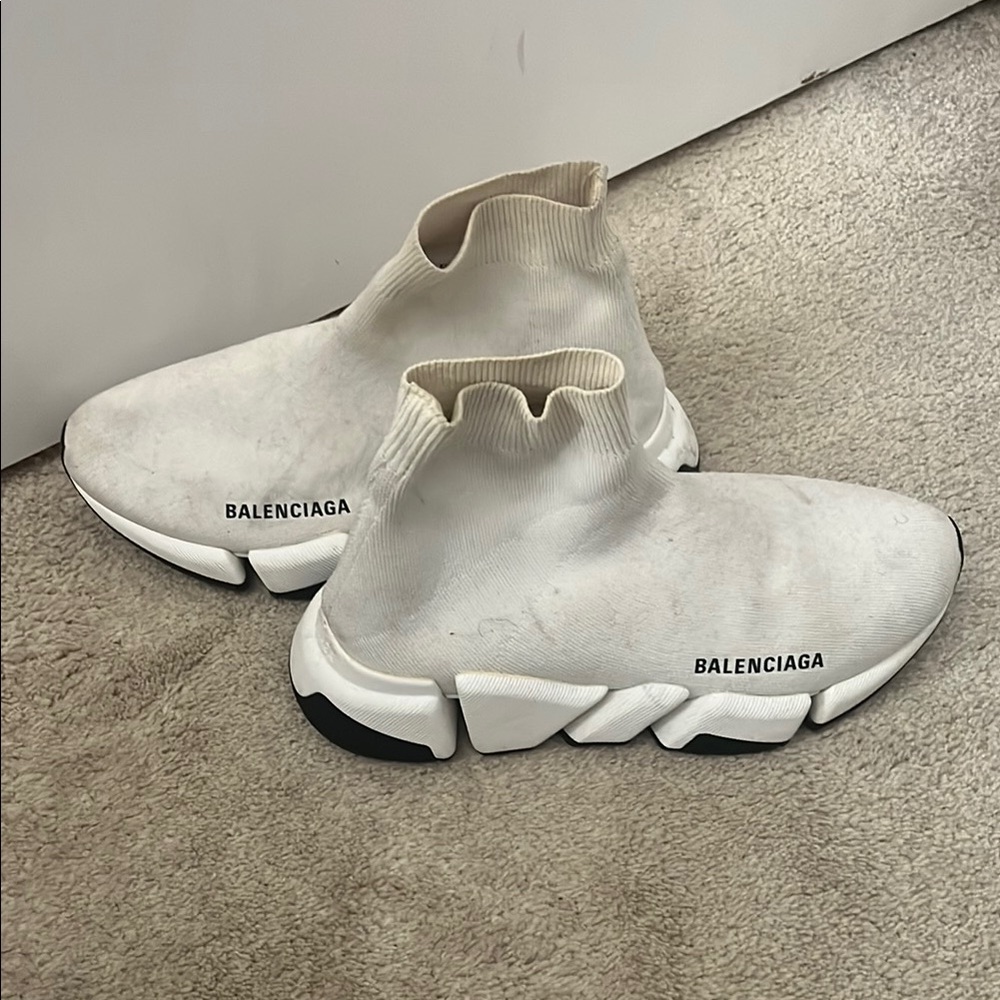 Balenciaga Cream Sock Sneakers